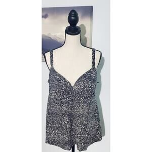 Swimsuits for All Womens NWOT Animal Print Tankini Top Size 38D Sexy Flattering